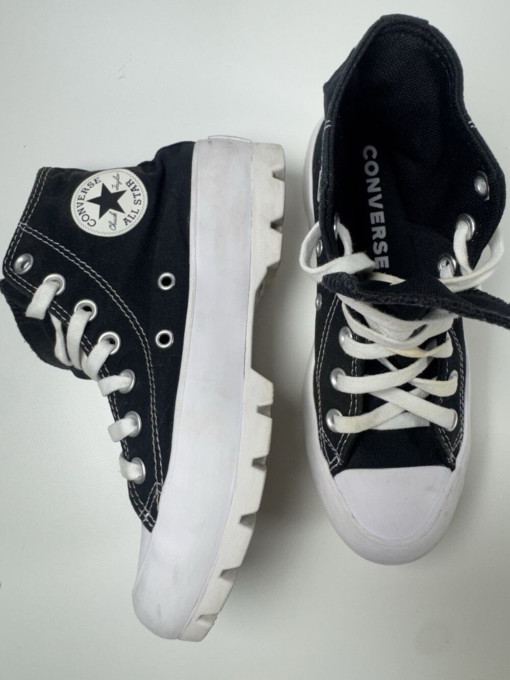 Converse Chuck Taylor All Star Women's High Top Lug Sole Canvas Sneakers Black